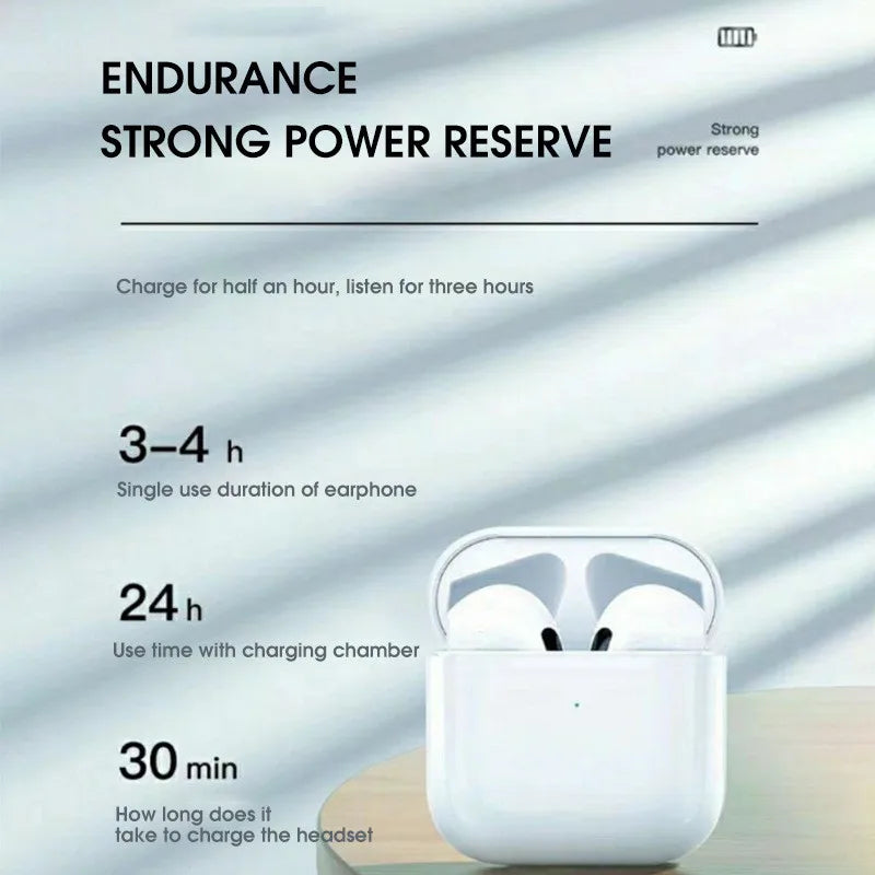 Headphones Wireless Pro 4 TWS Earphone Bluetooth 5.3 Fone resistente à água Headset compatível com Xiaomi iPhone Pro4 Earbuds