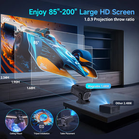 Novo Projetor 4K HY320 Pro 720P Android 11 Wifi 6 BlueTooth 5.0