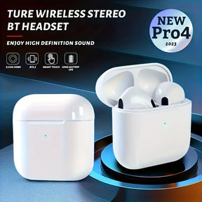 Headphones Wireless Pro 4 TWS Earphone Bluetooth 5.3 Fone resistente à água Headset compatível com Xiaomi iPhone Pro4 Earbuds